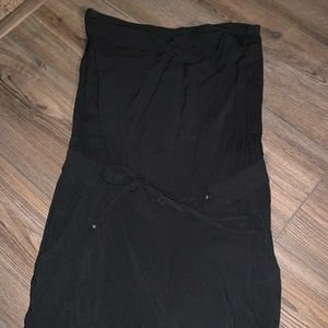 Black strapless jumpsuit